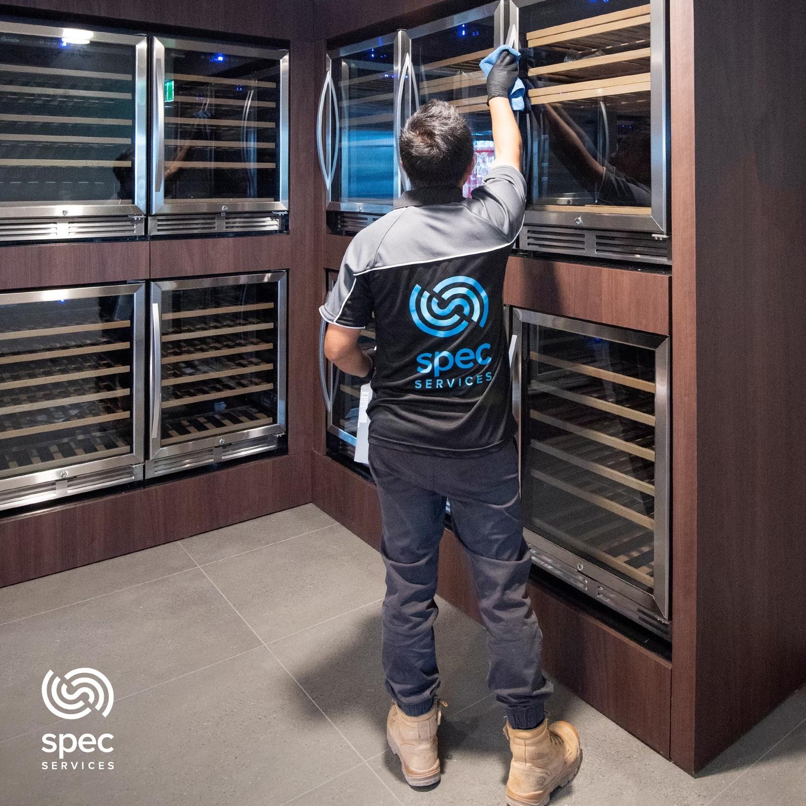 Oven cleaning in a commercial restaurant kitchen
