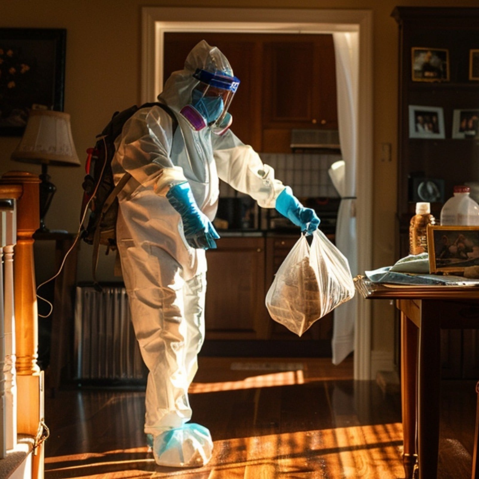 Forensic cleaning team working on site in Canberra