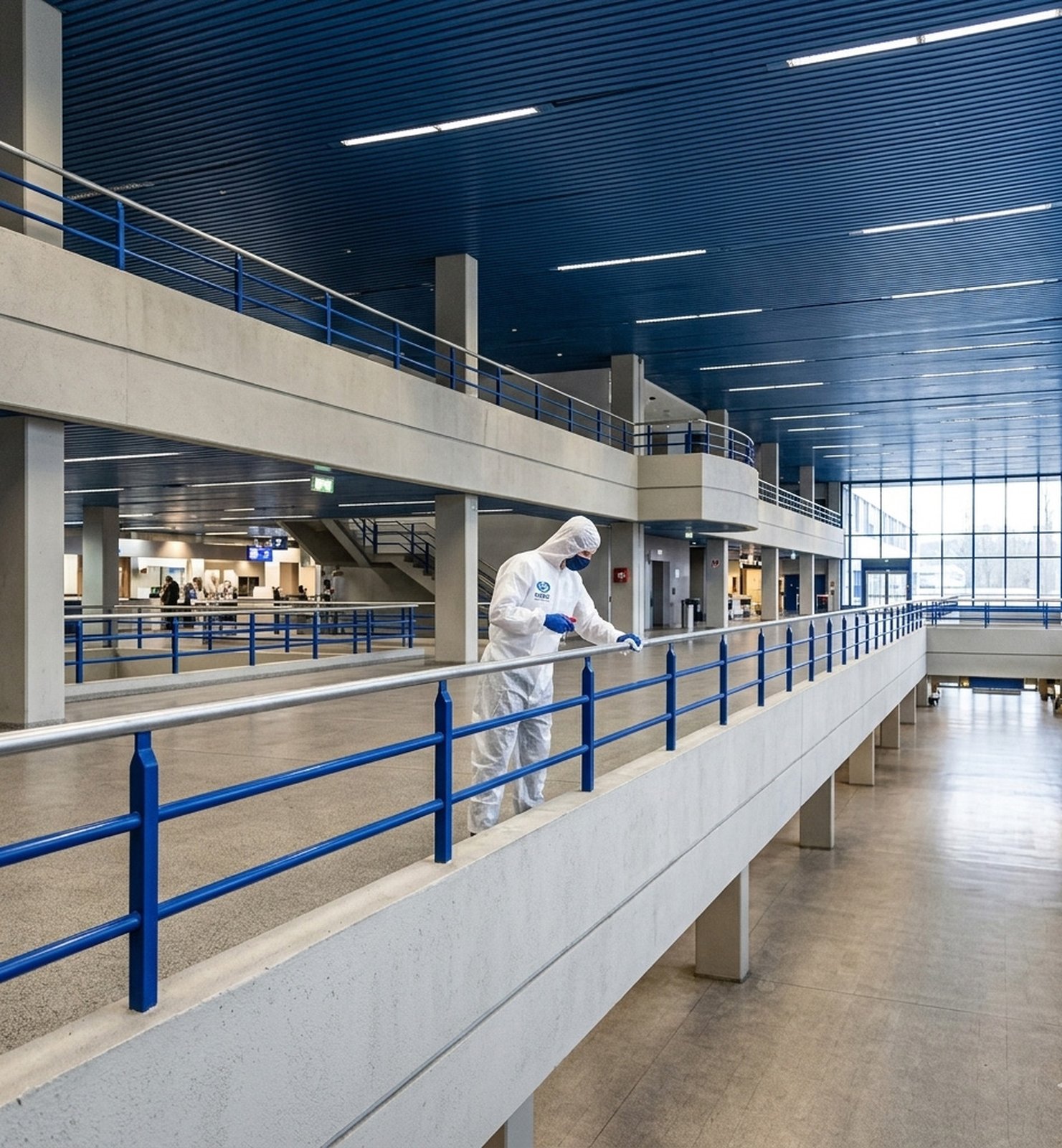 Modern indoor gym facility requiring professional cleaning